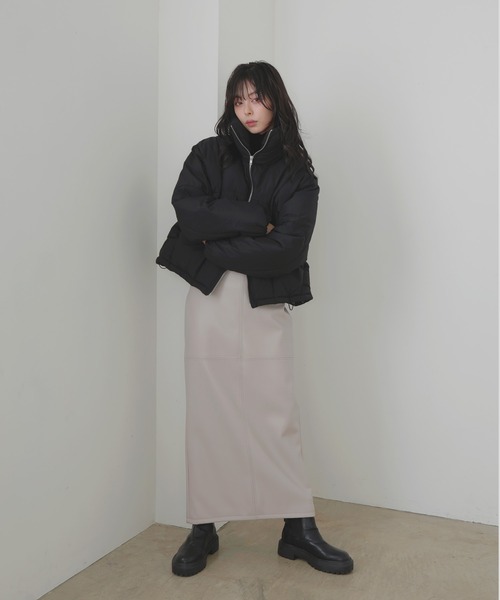 チェックファイバーショートダウン（ダウンジャケット/コート）｜LIAN