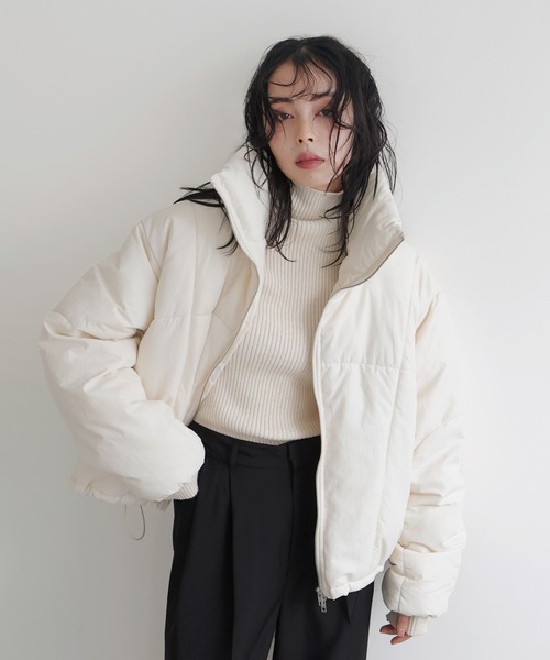 チェックファイバーショートダウン（ダウンジャケット/コート）｜LIAN