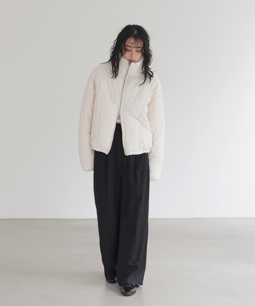 セール】チェックファイバーショートダウン（ダウンジャケット/コート