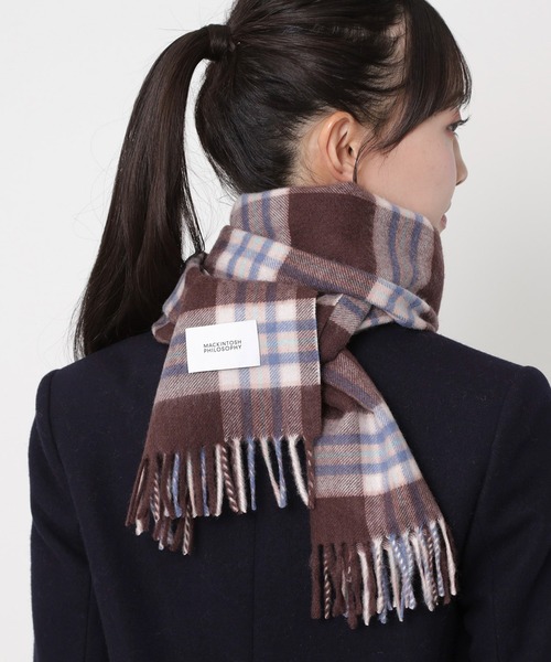 セール】カシミヤ100％ マフラー ”オリジナルチェック”（マフラー