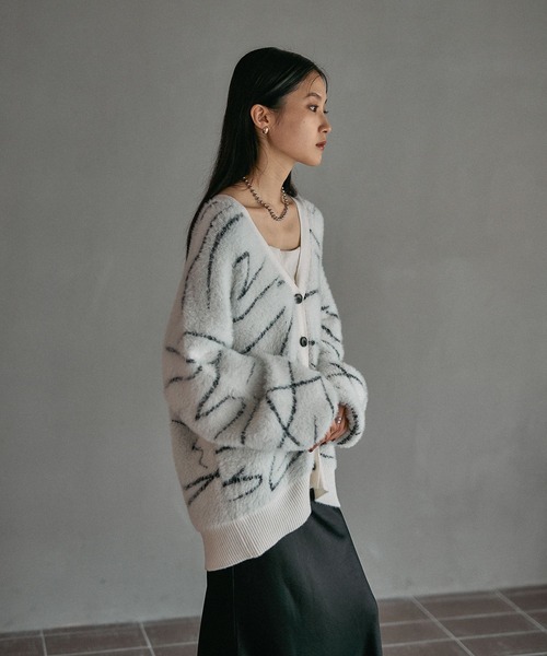 セール】7ゲージスケッチラインカーディガン 587872（カーディガン