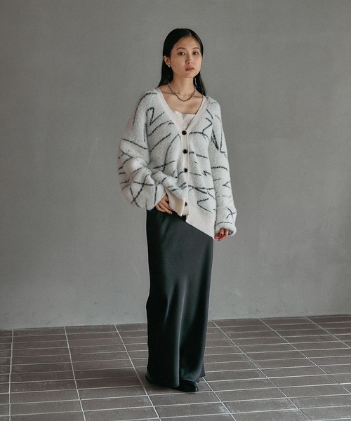 セール】7ゲージスケッチラインカーディガン 587872（カーディガン