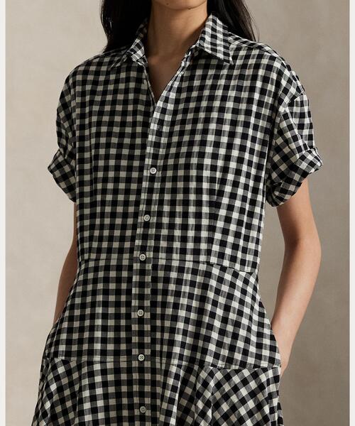 POLO RALPH LAUREN ブラック シャツワンピース サイズ2 ローレン ラルフ ローレン LAUREN RALPH LAUREN ☆$165