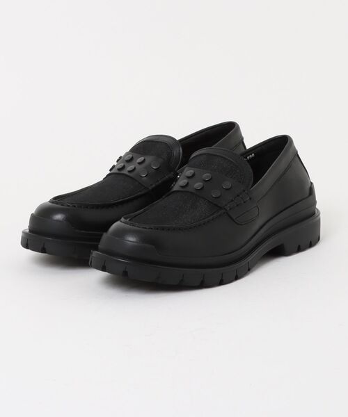 G-STAR（ジースター）の「BLAKE LOAFER/レザーｘデニム 異素材ミックススタッズローファー（ローファー・メンズ・ダークブラック・43/42/41）」の7枚目の写真