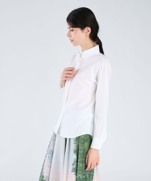 agnes b.(アニエスベー)の「コットン 長袖 ブラウス "Gabrielle"(シャツ/ブラウス・レディース・ホワイト・36/38)」の3枚目の写真