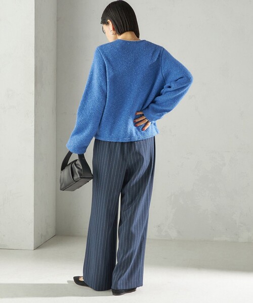 セール】〈手洗い可能〉ミックス ヤーン ニット ジャケット