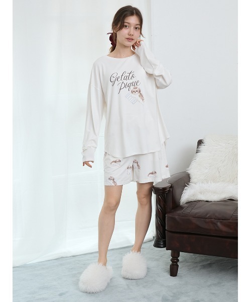 シーズーワンポイントロンT（ルームウェア/パジャマ）｜gelato pique