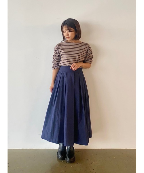 COHINA(コヒナ)の「ハイウエストタックフレアスカート 【低身長・小柄女性】(スカート・レディース・ネイビー/ブルー・XS-Regular/S-Regular)」の11枚目の写真