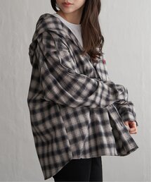 VENCEEXCHANGE | BEVERLY HILLS POLO CLUB フード付きルーズネルチェックシャツ(シャツ/ブラウス)