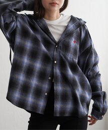 BEVERLY HILLS POLO CLUB フード付きルーズネルチェックシャツ