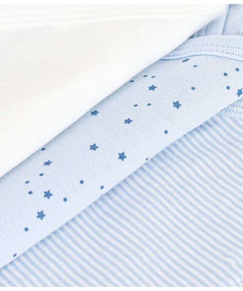 PETIT BATEAU（プチバトー）の「長袖あわせボディ３枚組（肌着・キッズ・その他1/その他2・NewBorn/3MONTH/6MONTH/12MONTH）」の4枚目の写真