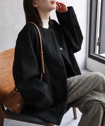 NAGIE ノーカラーコート 定価25300円 unisex ブラック 調整可能 HYKE（ハイク）の「＜HYKE（ハイク）＞ノーカラー ロングコート