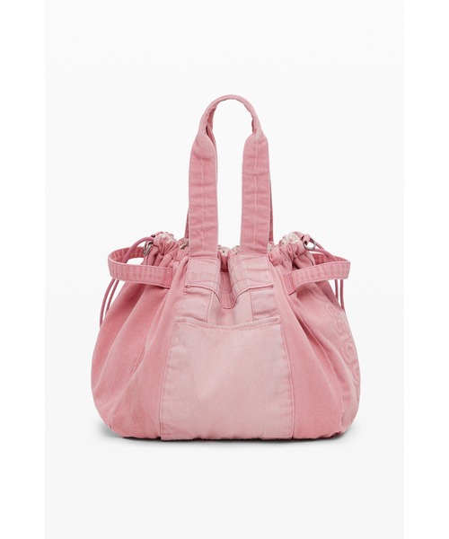 Desigual（デシグアル）の「ロゴ入り ショッパースタイル ラージバッグ ピンク 韓国（ハンドバッグ・レディース・レッド・FREE）」の6枚目の写真