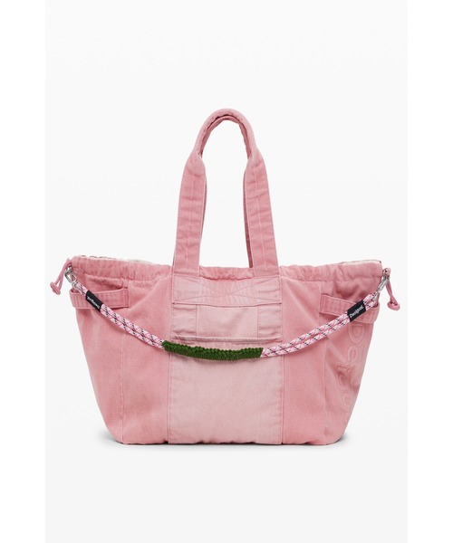 Desigual（デシグアル）の「ロゴ入り ショッパースタイル ラージバッグ ピンク 韓国（ハンドバッグ・レディース・レッド・FREE）」の7枚目の写真