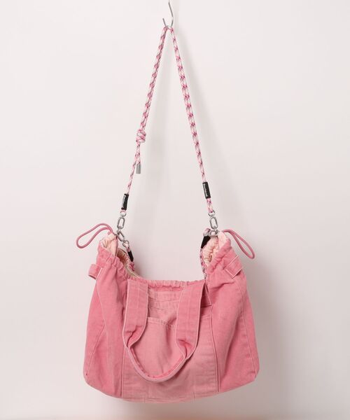 Desigual（デシグアル）の「ロゴ入り ショッパースタイル ラージバッグ ピンク 韓国（ハンドバッグ・レディース・レッド・FREE）」の10枚目の写真