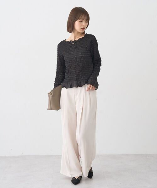 earth music&ecology(アースミュージックアンドエコロジー)の「シャーリングメロープルオーバー(Tシャツ/カットソー・レディース・ドット/ブラック系その他5/ブラック/ブラウン・FREE)」の14枚目の写真