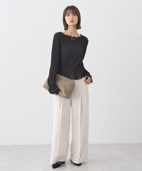 earth music&ecology(アースミュージックアンドエコロジー)の「シャーリングメロープルオーバー(Tシャツ/カットソー・レディース・ドット/ブラック系その他5/ブラック/ブラウン・FREE)」の15枚目の写真