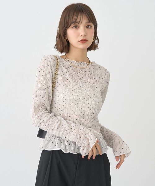 earth music&ecology(アースミュージックアンドエコロジー)の「シャーリングメロープルオーバー(Tシャツ/カットソー・レディース・ドット/ブラック系その他5/ブラック/ブラウン・FREE)」の18枚目の写真