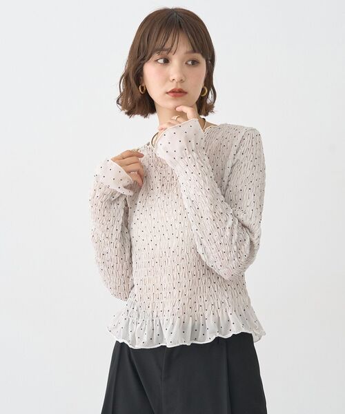 earth music&ecology(アースミュージックアンドエコロジー)の「シャーリングメロープルオーバー(Tシャツ/カットソー・レディース・ドット/ブラック系その他5/ブラック/ブラウン・FREE)」の19枚目の写真