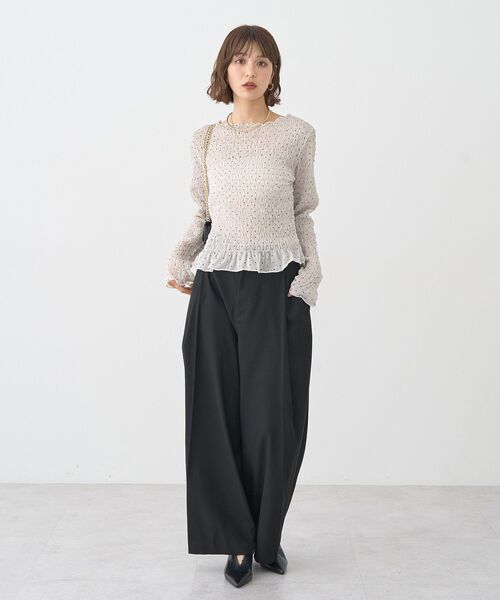 earth music&ecology(アースミュージックアンドエコロジー)の「シャーリングメロープルオーバー(Tシャツ/カットソー・レディース・ドット/ブラック系その他5/ブラック/ブラウン・FREE)」の21枚目の写真