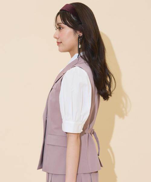 WILLSELECTION（ウィルセレクション）の「ダブルボタンショートジレ（その他トップス・レディース・ピンク/ダークブラウン/ブラック・FREE）」の7枚目の写真