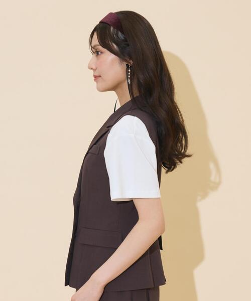 WILLSELECTION（ウィルセレクション）の「ダブルボタンショートジレ（その他トップス・レディース・ピンク/ダークブラウン/ブラック・FREE）」の17枚目の写真