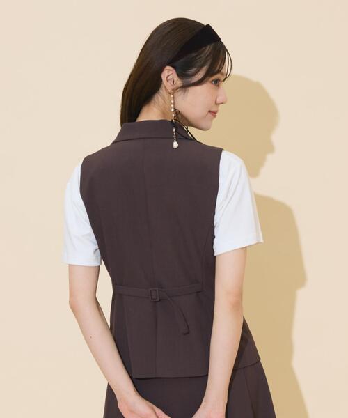 WILLSELECTION（ウィルセレクション）の「ダブルボタンショートジレ（その他トップス・レディース・ピンク/ダークブラウン/ブラック・FREE）」の18枚目の写真