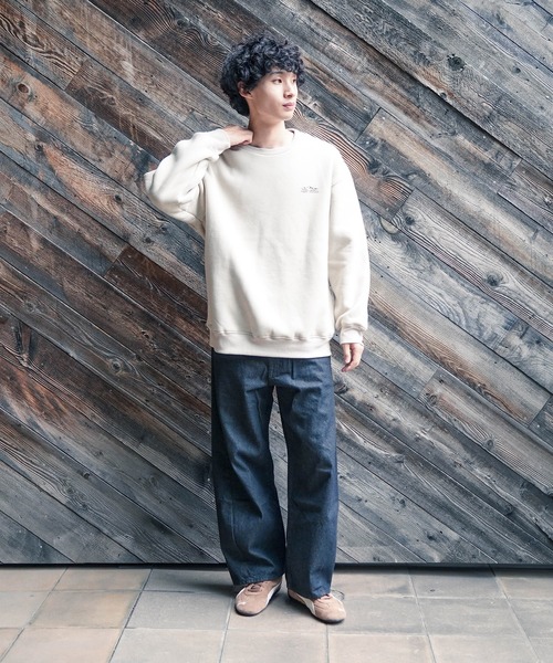 ragged mountain（ラギットマウンテン）の「【RAGGED MOUNTAIN/ラギットマウンテン】【着た瞬間から包み込まれるような暖かさ】PELHAM/ぺラム 裏ボア スウェットトレーナー シンプルロゴ 無地 イージーケア ルームウェア ワンマイルウェア ユニセックス（スウェット・メンズ・ベージュ/アイボリー/ブラック/杢グレー/チャコールグレー・MEDIUM/LARGE/X-LARGE）」の21枚目の写真