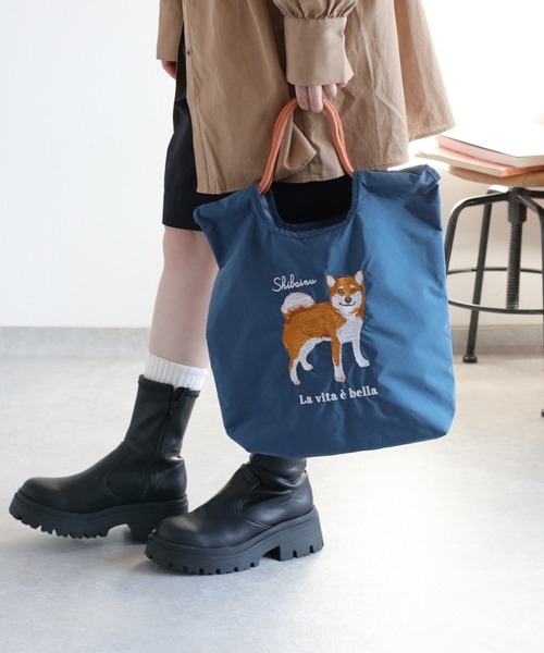 cepo(セポ)の「【WEB限定】アニマル刺繍コードトートバッグ(トートバッグ・レディース・グリーン系1/ベージュ系1/グレー系1/チャコール/ブルー系1/ブルー系2/グレー系2/ベージュ系2・FREE)」の8枚目の写真