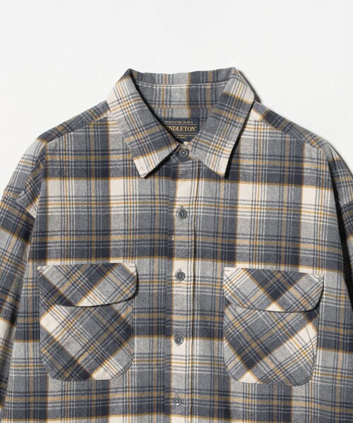 GDC PENDLETON ペンドルトン コンチョ チェックシャツ ベージュ M GDC PENDLETON ペンドルトン コンチョ チェックシャツ ベージュ M