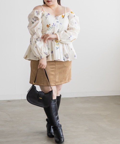 CLETTE(クレット)の「CLETTEオリジナル3WAYスリーブブラウス(シャツ/ブラウス・レディース・オフホワイト/アイボリー/ブラック/ブラック系その他・4L/3L/LL)」の7枚目の写真