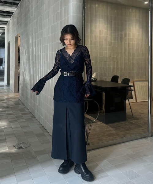 BONBOM×Ameri BONDING PENCIL SKIRT BONBOM×Ameri BONDING PENCIL SKIRT（スカート）｜BONBOM