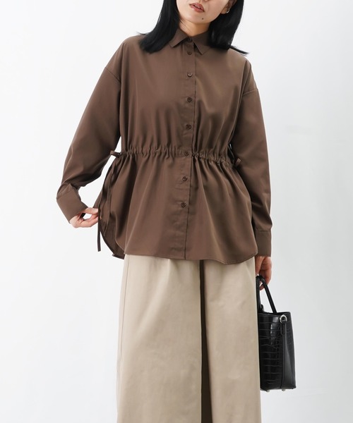 LUCA/LADY LUCK LUCA（ルカ/レディラックルカ）の「LC/LLL ドロストシャツ（シャツ/ブラウス・レディース・オフホワイト/ブラック/ブラウン・FREE）」の3枚目の写真