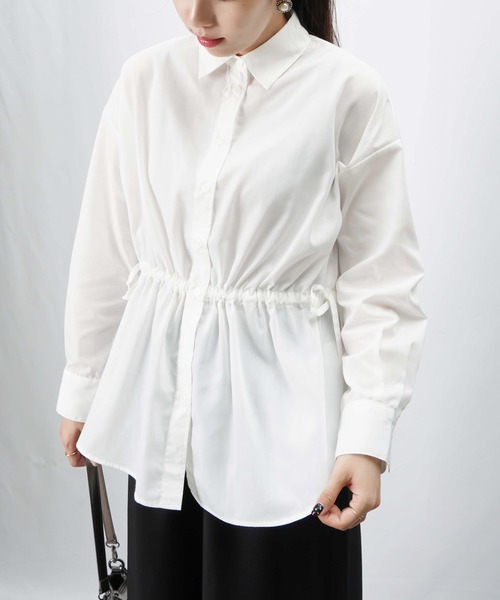 LUCA/LADY LUCK LUCA（ルカ/レディラックルカ）の「LC/LLL ドロストシャツ（シャツ/ブラウス・レディース・オフホワイト/ブラック/ブラウン・FREE）」の4枚目の写真