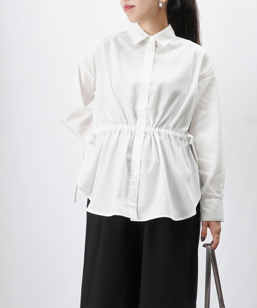 LUCA/LADY LUCK LUCA（ルカ/レディラックルカ）の「LC/LLL ドロストシャツ（シャツ/ブラウス・レディース・オフホワイト/ブラック/ブラウン・FREE）」の6枚目の写真