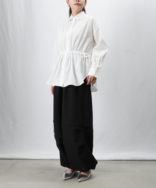 LUCA/LADY LUCK LUCA（ルカ/レディラックルカ）の「LC/LLL ドロストシャツ（シャツ/ブラウス・レディース・オフホワイト/ブラック/ブラウン・FREE）」の8枚目の写真