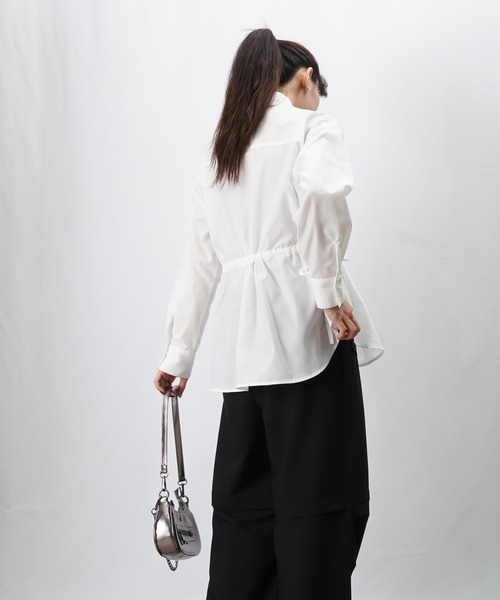 LUCA/LADY LUCK LUCA（ルカ/レディラックルカ）の「LC/LLL ドロストシャツ（シャツ/ブラウス・レディース・オフホワイト/ブラック/ブラウン・FREE）」の9枚目の写真