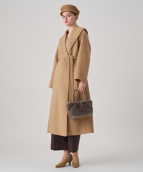 【美品】ANAYI リバーシャルムケープコート　ベージュ　34 美品】ANAYI リバーシャルムケープコート ベージュ 34 楽天市場