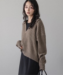 AMELY（エミリー）の「スキッパーデザインニットトップス（ニット/セーター）」