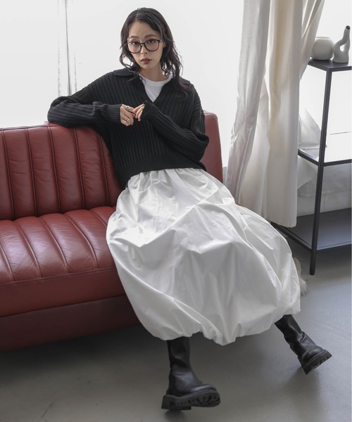 セール】スキッパーデザインニットトップス（ニット/セーター）｜AMELY