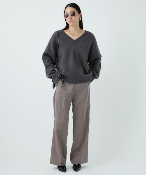 Chaos（カオス）の「Chaos(カオス)/ イージークラシックパンツ  【セットアップ可】（スラックス・レディース・ピンク系その他/モカ・FREE）」の4枚目の写真