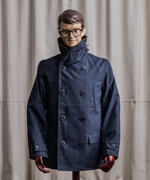 【美品】バズリクソンズ　マッキーノコート　ジャケット　L ビッグサイズ　紺 美品】バズリクソンズマッキーノコートジャケットL ビッグサイズ紺