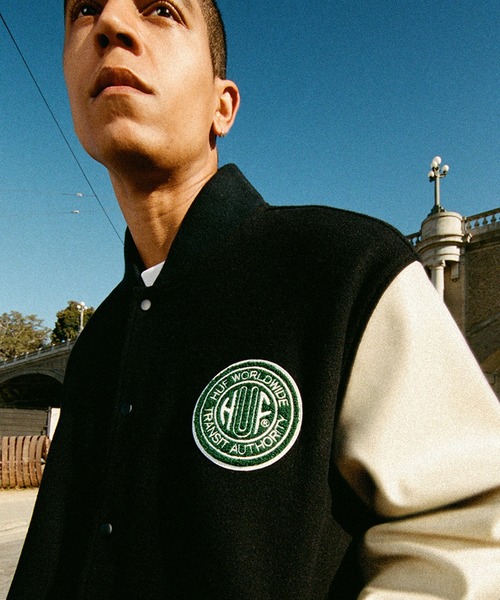HUF（ハフ）の「GLOBAL TRANSIT VARSITY JACKET（ブルゾン）」 - WEAR