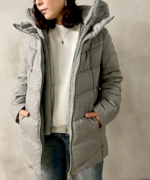 CAPEHORN(ケープホーン)の「CAPEHORN(ケープホーン)WOOL ALVAREZ(ダウンジャケット/コート・レディース・グレー/ブラック・40/42)」の11枚目の写真