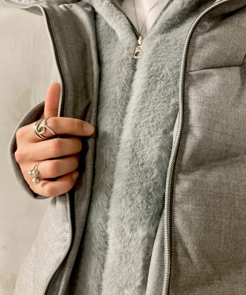 CAPEHORN(ケープホーン)の「CAPEHORN(ケープホーン)WOOL ALVAREZ(ダウンジャケット/コート・レディース・グレー/ブラック・40/42)」の14枚目の写真