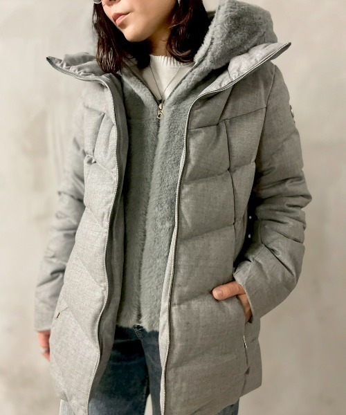 CAPEHORN(ケープホーン)の「CAPEHORN(ケープホーン)WOOL ALVAREZ(ダウンジャケット/コート・レディース・グレー/ブラック・40/42)」の15枚目の写真