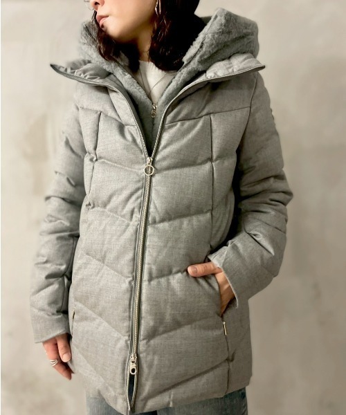 CAPEHORN(ケープホーン)の「CAPEHORN(ケープホーン)WOOL ALVAREZ(ダウンジャケット/コート・レディース・グレー/ブラック・40/42)」の18枚目の写真
