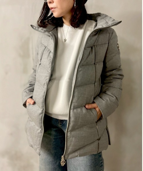 CAPEHORN(ケープホーン)の「CAPEHORN(ケープホーン)WOOL ALVAREZ(ダウンジャケット/コート・レディース・グレー/ブラック・40/42)」の22枚目の写真