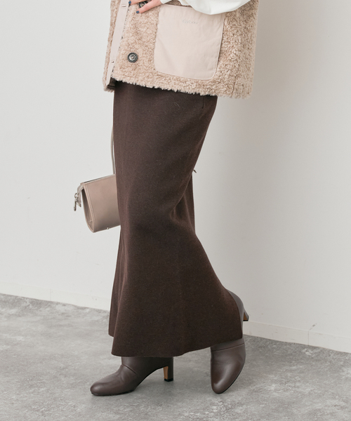 【新品】2025 スピック＆スパン ミラノリブニットスカート ミラノリブニットスカート（スカート）｜Spick & Span（スピックアンド