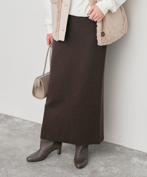 Spick & Span(スピックアンドスパン)の「ミラノリブニットスカート(スカート・レディース・ブラック/チャコールグレー/ブラウン・38/36)」の22枚目の写真